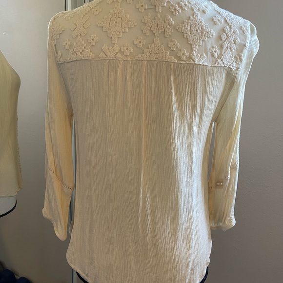JohnPaulRichard Cream Lace Detail Blouse - Picture 2 of 5